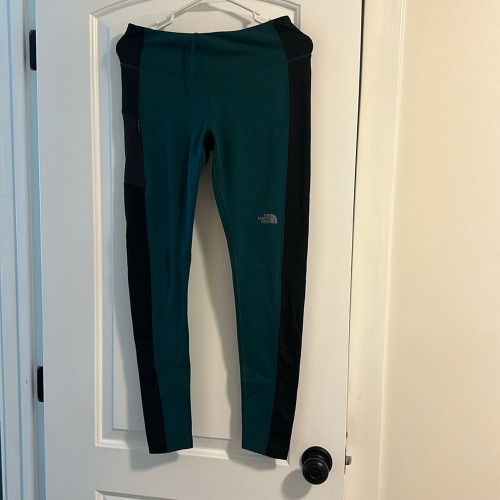 North face fleece lined leggings with drawstring